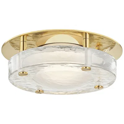 Hudson Valley Heath 8 1/4" Wide Aged Brass Led Ceiling Light