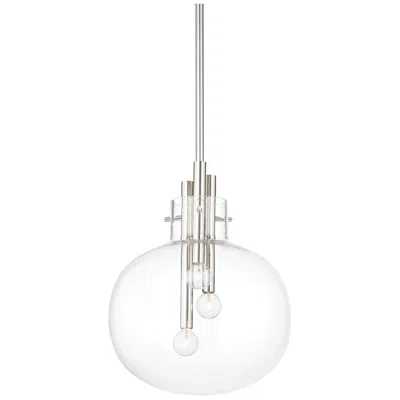 Hudson Valley Hempstead 13 3/4" Wide Polished Nickel 3-light Globe Pendant