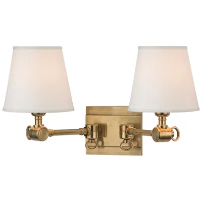 Hudson Valley Hillsdale 18" Wide Aged Brass Wall Sconce