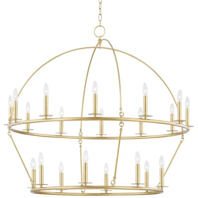 Hudson Valley Howell 47" Wide Aged Brass 20-light Chandelier