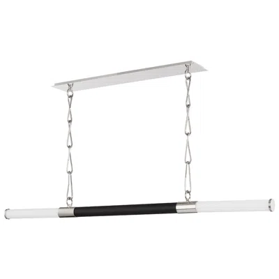 Hudson Valley Huntington 60.25" Wide Polished Nickel/black Led Island