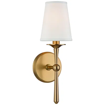 Hudson Valley Islip 14 3/4" High Aged Brass Wall Sconce