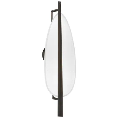 Hudson Valley Ithaca 24"h Black Nickel And White Plaster Led Wall Sconce