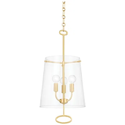 Hudson Valley James 11" Wide 3-light Gold And Glass Modern Pendant