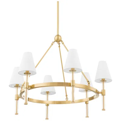 Hudson Valley Janelle 6 Light Chandelier Aged Brass