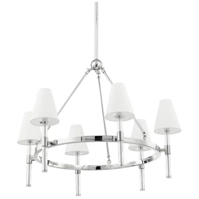 Hudson Valley Janelle 6 Light Chandelier Polished Nickel
