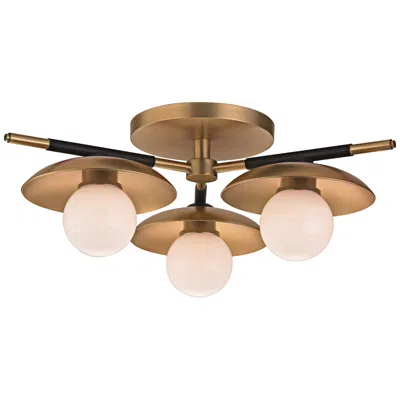 Hudson Valley Julien 13"w Aged Brass Led Ceiling Light