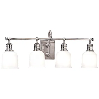 Hudson Valley Keswick 4-light 29" Wide Chrome Bath Light