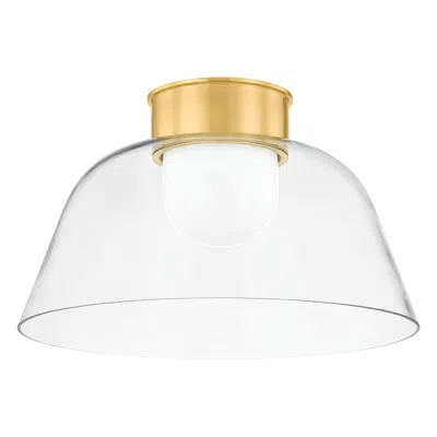 Hudson Valley Lakeside Flush Mount 20 Inch In Aged Brass