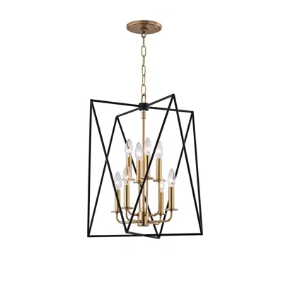 Hudson Valley Laszlo 8 Light Pendant Aged Brass