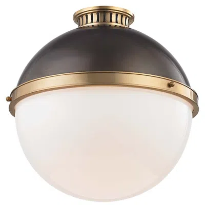 Hudson Valley Latham 1 Light Large Flush Mount Bronze
