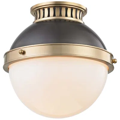 Hudson Valley Latham 9 1/2" Wide Aged And Distressed Bronze Ceiling Light