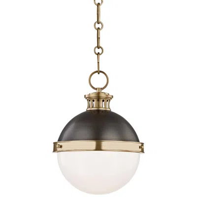 Hudson Valley Latham 9 1/2"w Aged Brass And Antique Bronze Mini Pendant
