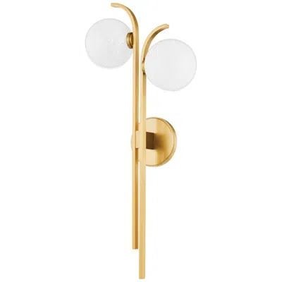 Hudson Valley Laval 25 1/4"h Aged Brass 2-light Wall Sconce