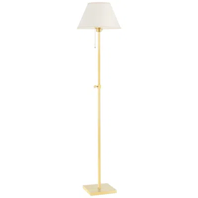 Hudson Valley Leeds Adjustable Height Aged Brass Floor Lamp