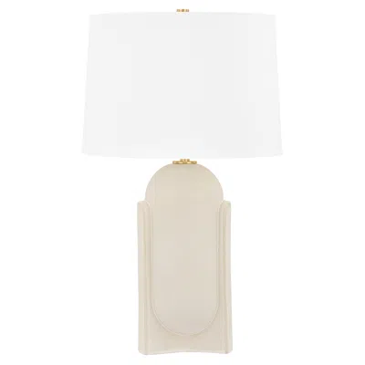 Hudson Valley Leeston Table Lamp 16 Inch In Aged Brass
