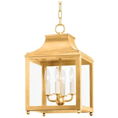 Hudson Valley Leigh 4 Light Small Pendant - Vintage Gold Leaf