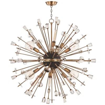 Hudson Valley Liberty 46" Wide Aged Brass Chandelier