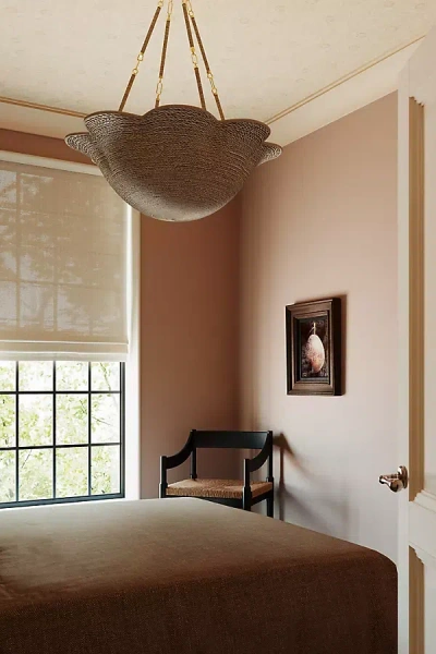 Hudson Valley Lighting Ardonia Abaca Petal Bowl Chandelier In Neutral
