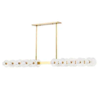 Hudson Valley Lighting Austen 20 - Light Kitchen Island Linear Pendant In Aged Brass