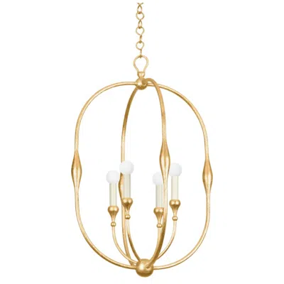 Hudson Valley Lighting Baltic 20.25 In. Vintage Gold Leaf Pendant