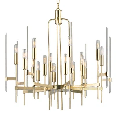 Hudson Valley Lighting Bari 16 - Light Candle Style Classic / Traditional Chandelier In Aged Brass