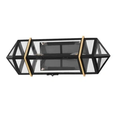 Hudson Valley Lighting Bedford Hills - 2 Light Wall Sconce - Aged Brass/black Finish In Aged Brass,black