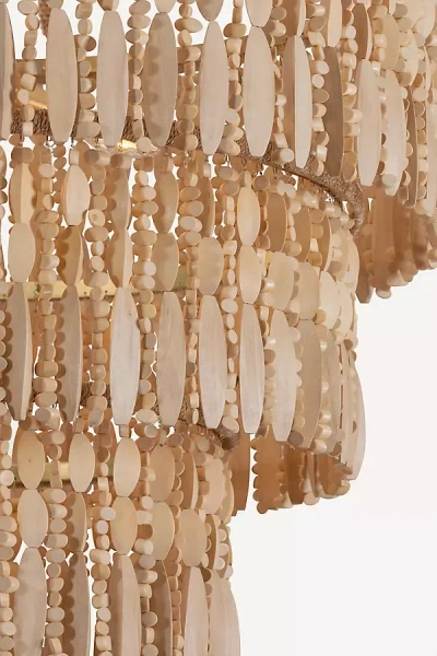 Hudson Valley Lighting Ben Cascade Wooden Beaded Chandelier In Gold
