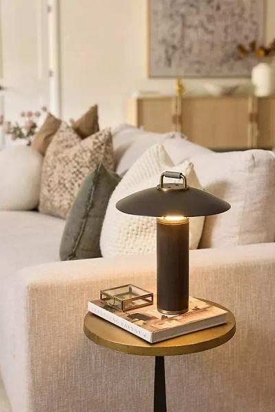 Hudson Valley Lighting Birk Exterior Cordless Rechargeable Table Lamp In Green
