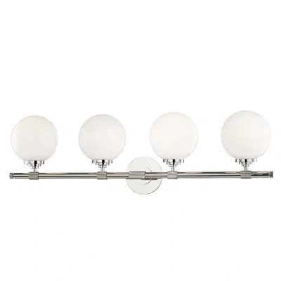 Hudson Valley Lighting Bowery 4 Light Bath And Vanity In Polished Nickel