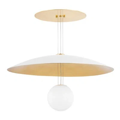 Hudson Valley Lighting Brim 1 Light Chandelier By Kelly Behun For  In Soft White