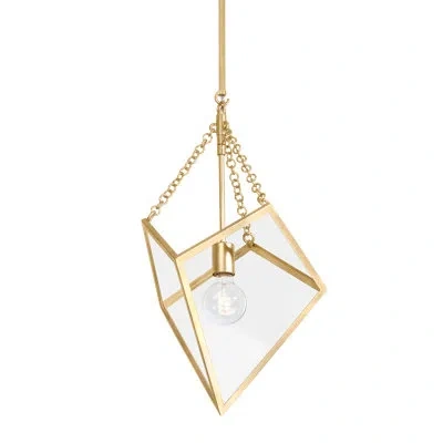 Hudson Valley Lighting Brookfield 1 Light Lantern In Vintage Gold Leaf