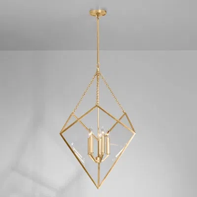 Hudson Valley Lighting Brookfield 5 Light Lantern In Vintage Gold Leaf