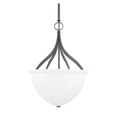 Hudson Valley Lighting Browne 3 - Light Single Bowl Pendant In Distressed Bronze