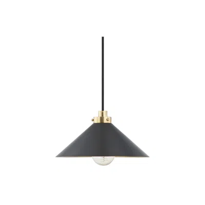 Hudson Valley Lighting Clivedon 1 Light Pendant In Aged Brass