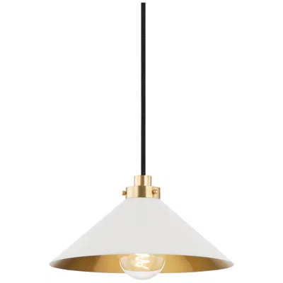 Hudson Valley Lighting Clivedon 1 Light Pendant In Aged Brass
