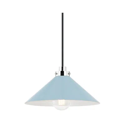 Hudson Valley Lighting Clivedon 1 Light Pendant In Polished Nickel
