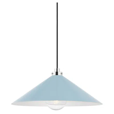 Hudson Valley Lighting Clivedon 1 Light Pendant In Polished Nickel