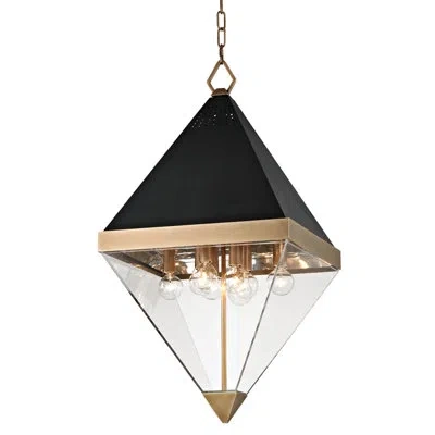 Hudson Valley Lighting Coltrane 8 - Light Unique / Statement Geometric Chandelier In Aged Brass,black