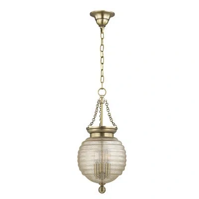 Hudson Valley Lighting Coolidge 1 - Light Single Globe Pendant In Aged Brass