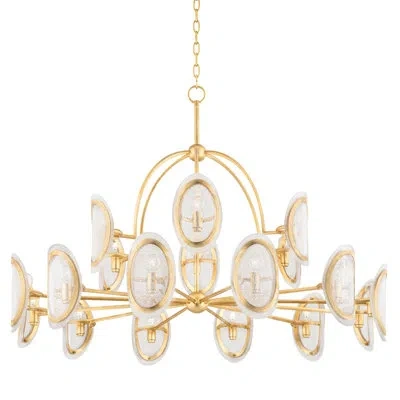 Hudson Valley Lighting Danes 18 Light Chandelier In Vintage Gold Leaf