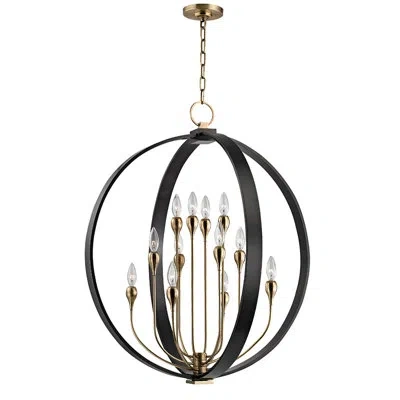 Hudson Valley Lighting Dresden 12 - Light Candle Style Globe Chandelier In Aged Old Bronze
