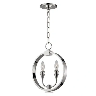 Hudson Valley Lighting Dresden 2 - Light Unique Globe Pendant In Polished Nickel