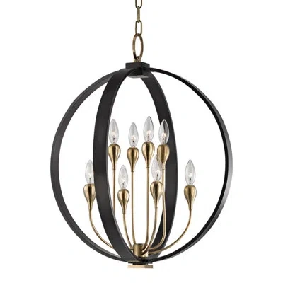 Hudson Valley Lighting Dresden 8 - Light Candle Style Globe Chandelier In Aged Old Bronze