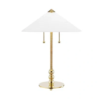 Hudson Valley Lighting Flare 2 Light Table Lamp In Gold