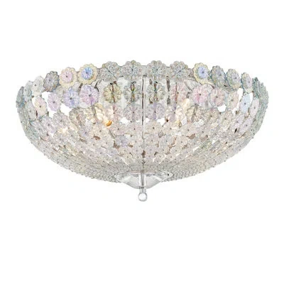 Hudson Valley Lighting Floral Park 6 Light Semi Flush In Polished Nickel