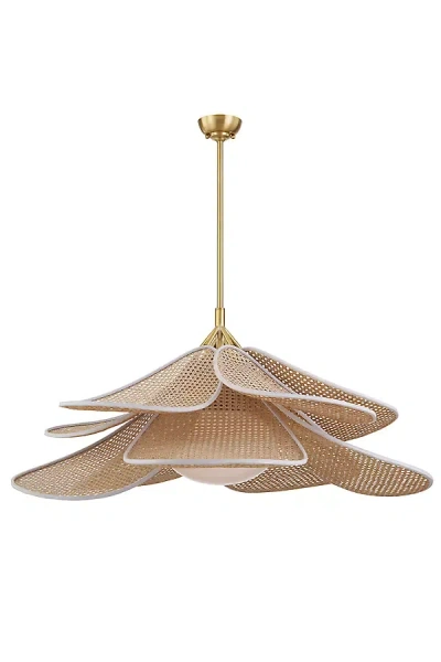 Hudson Valley Lighting Florina One-light Aged Brass Pendant With Opal Glass In Brown