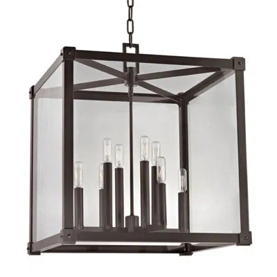 Hudson Valley Lighting Forsyth 8 - Light Candle Style Rectangle / Square Chandelier In Old Bronze