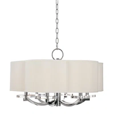 Hudson Valley Lighting Garrison 6 - Light Unique / Statement Drum Chandelier In Polished Nickel