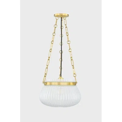 Hudson Valley Lighting Granby 1 Light Pendant In Aged Brass